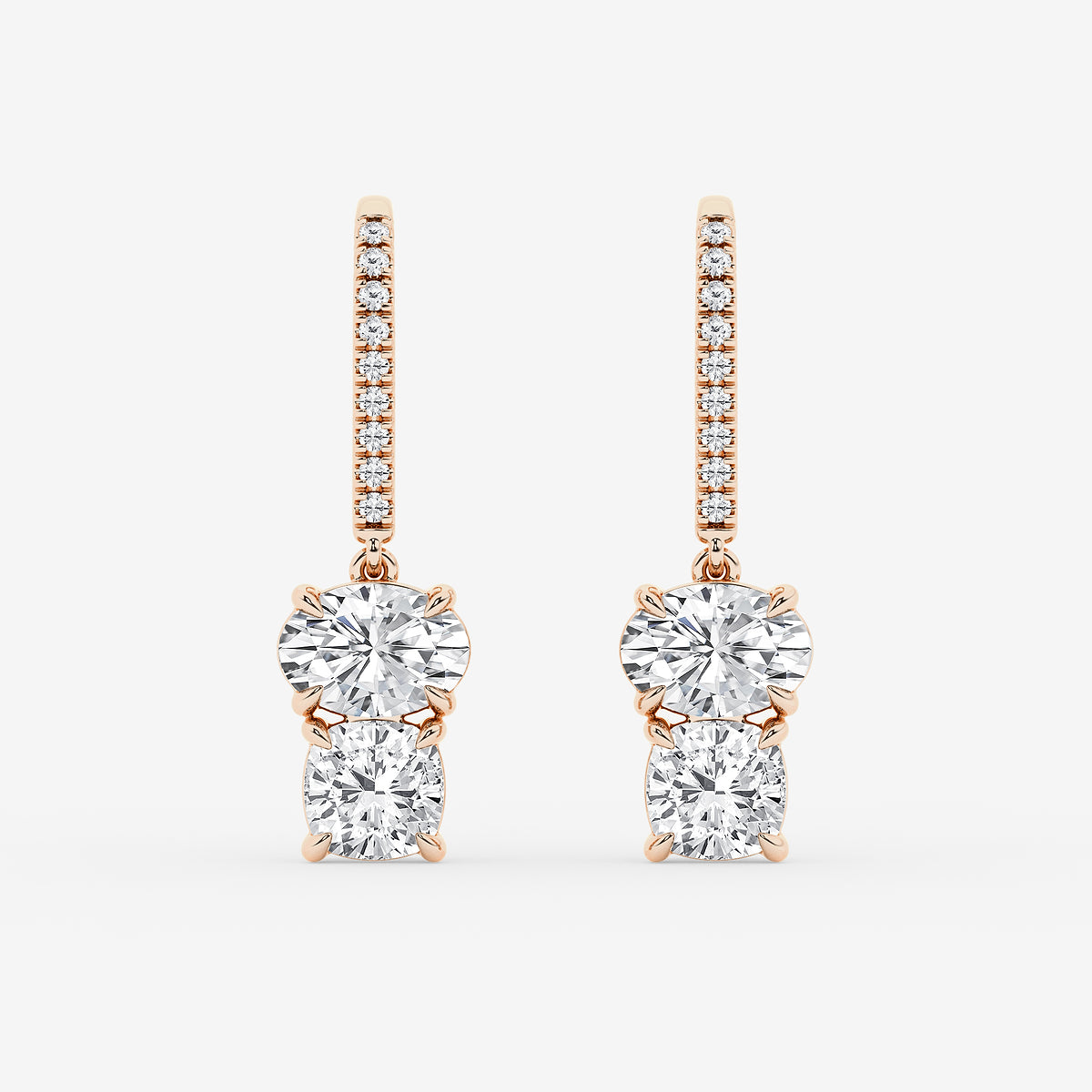 GBK013 Camryn source multi-shape diamond drop earrings