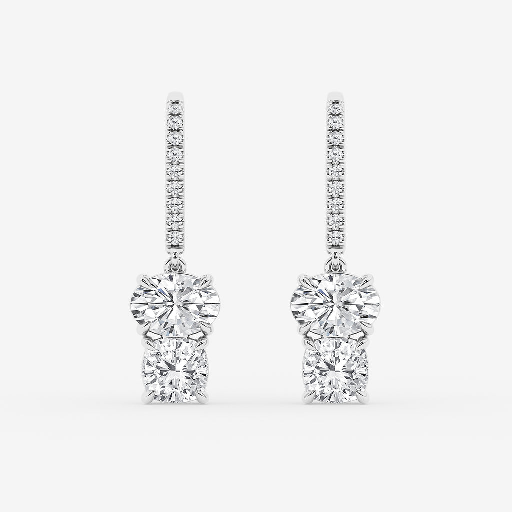 GBK013 Camryn source multi-shape diamond drop earrings