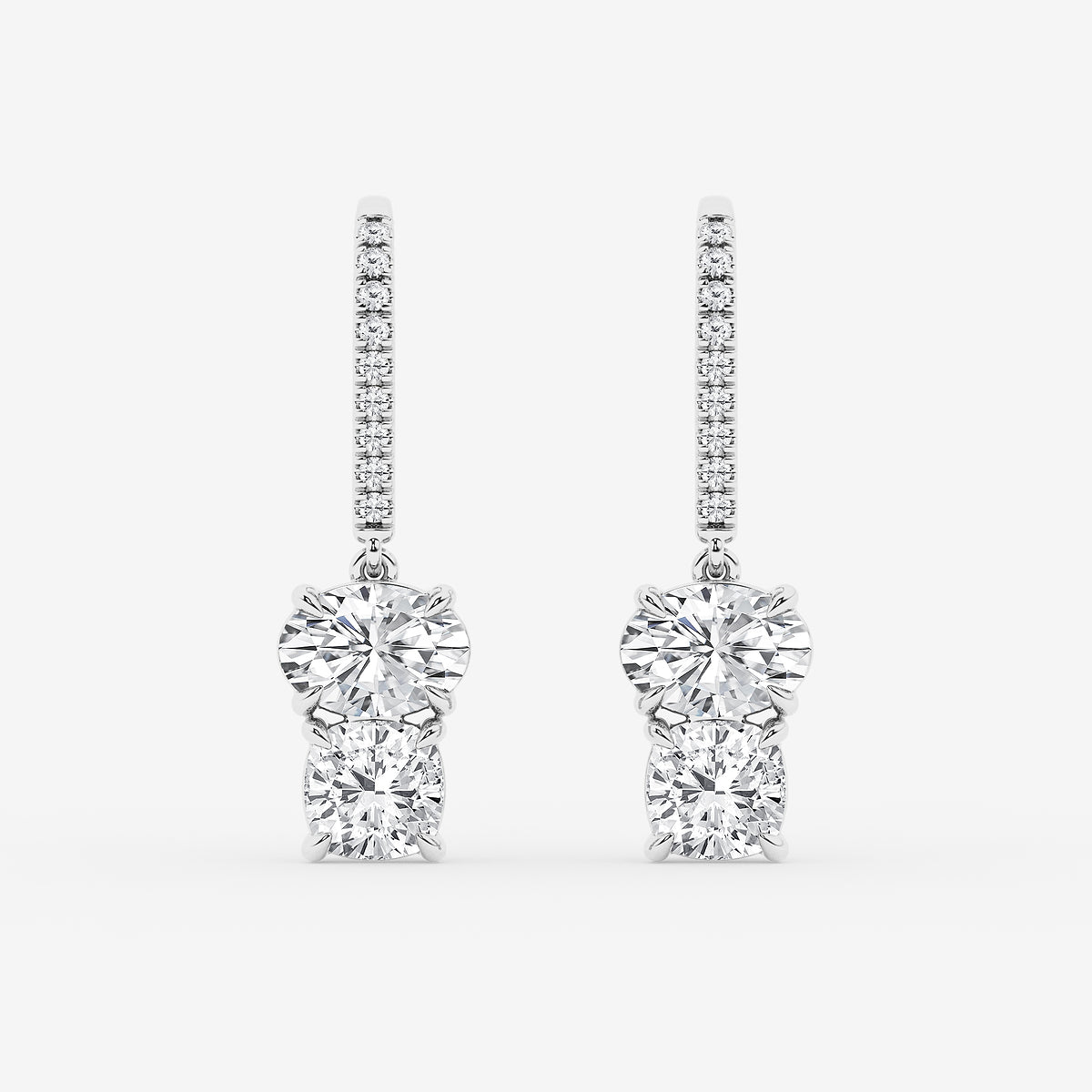 GBK013 Camryn source multi-shape diamond drop earrings