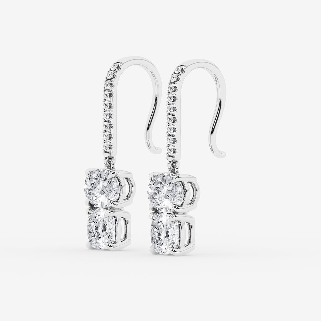 GBK013 Camryn source multi-shape diamond drop earrings