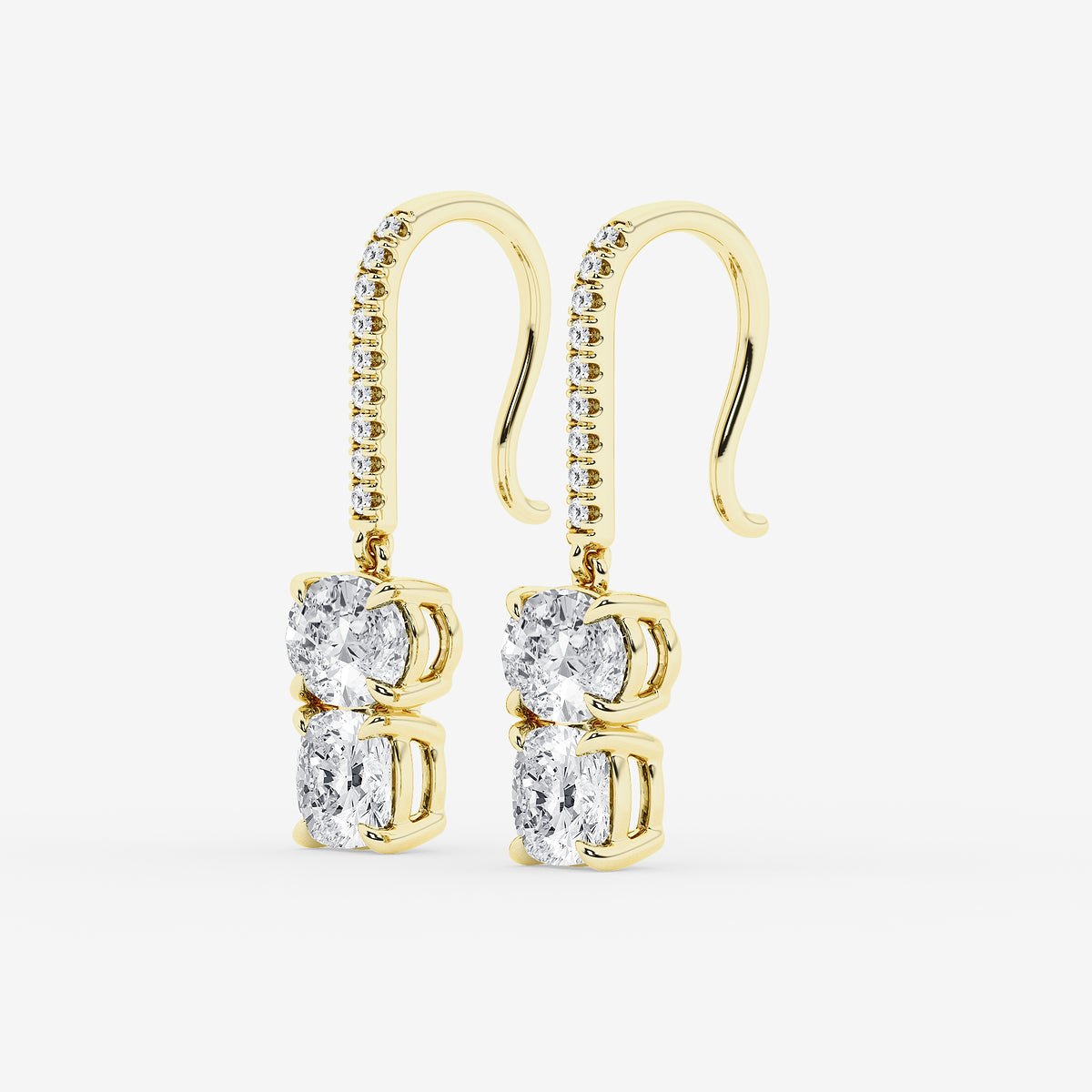GBK013 Camryn source multi-shape diamond drop earrings
