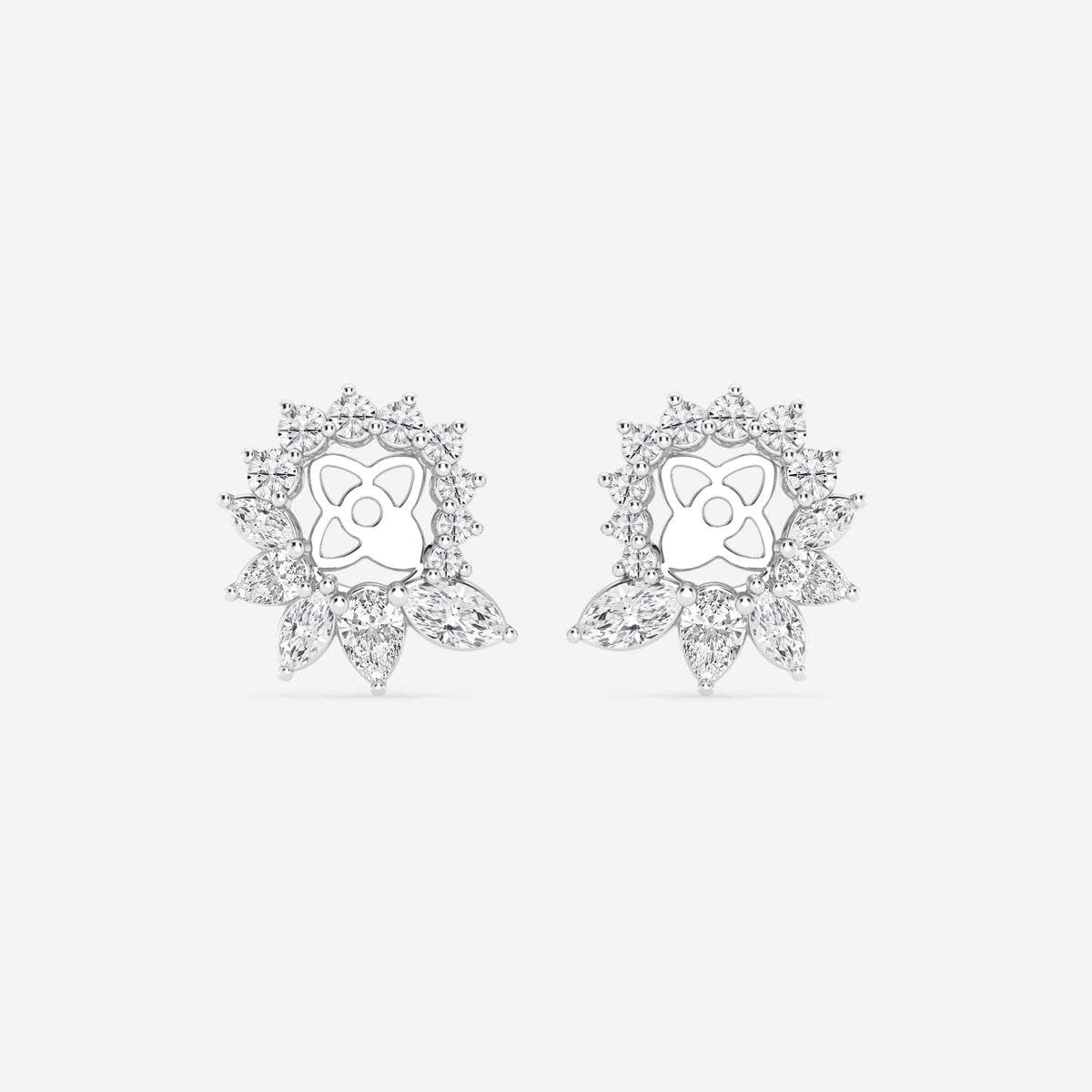 Ohrstecker-Jackets mit Diamanten im Marquise- und Tropfenschliff | GBK026