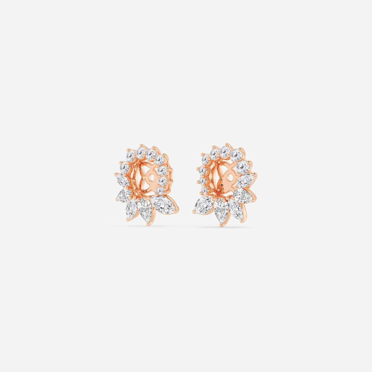 Ohrstecker-Jackets mit Diamanten im Marquise- und Tropfenschliff | GBK026