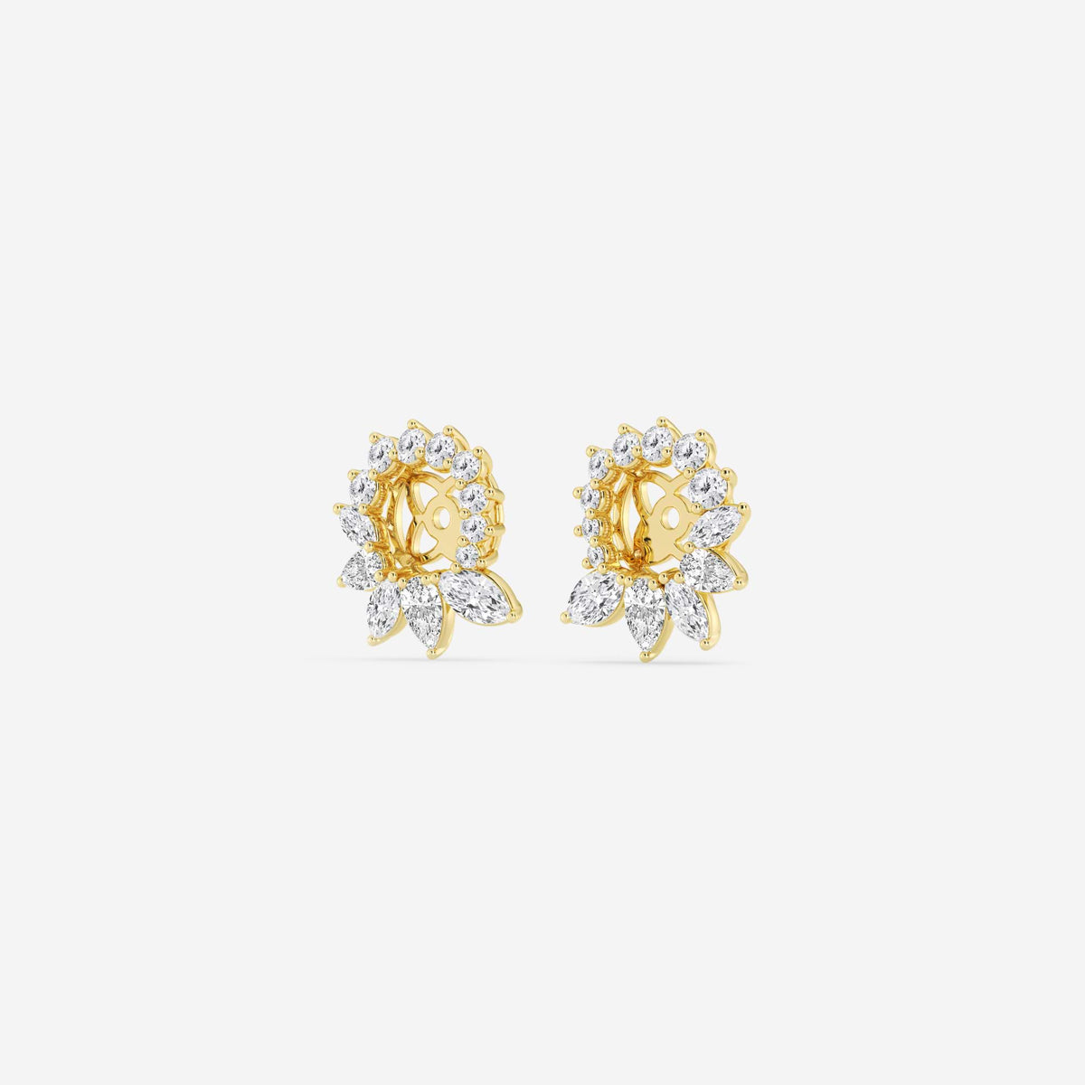 Ohrstecker-Jackets mit Diamanten im Marquise- und Tropfenschliff | GBK026