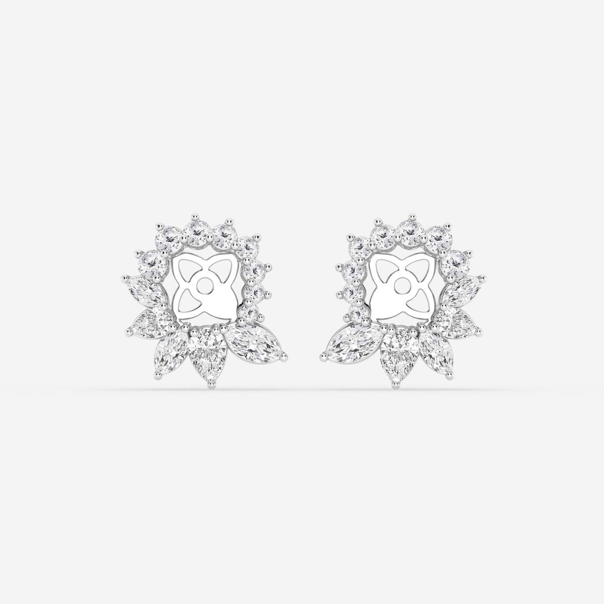 Ohrstecker-Jackets mit Diamanten im Marquise- und Tropfenschliff | GBK026