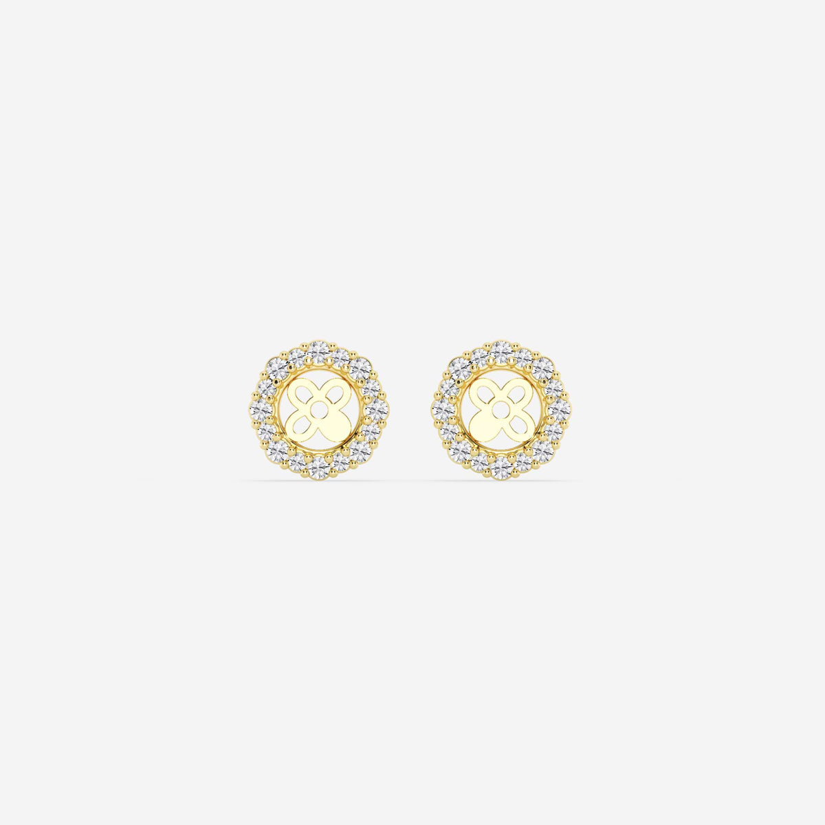Halo-Ohrstecker-Jackets mit Diamanten im Rundschliff | GBK028