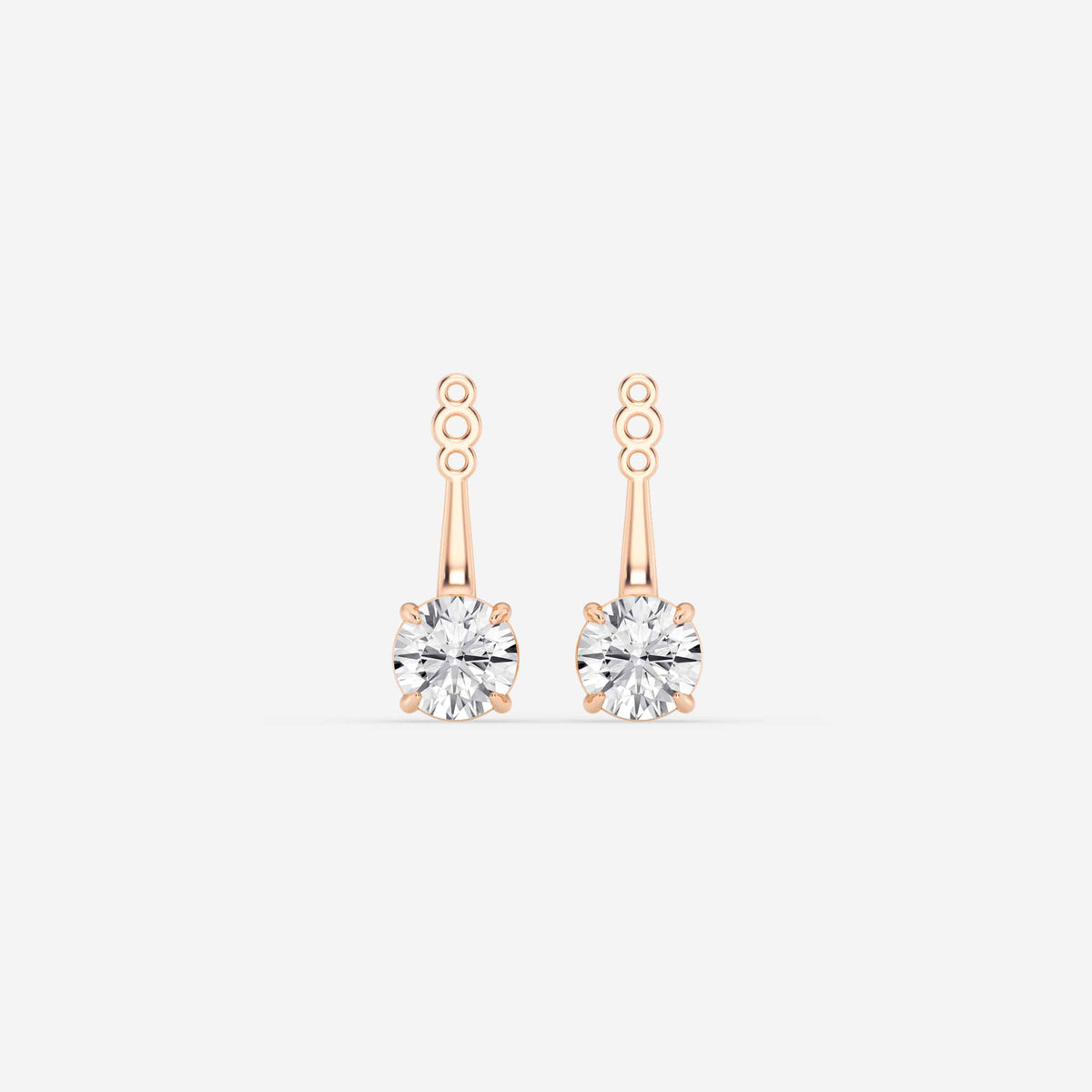 Hängende Ohrstecker-Jackets mit Diamanten im Rundschliff | GBK029