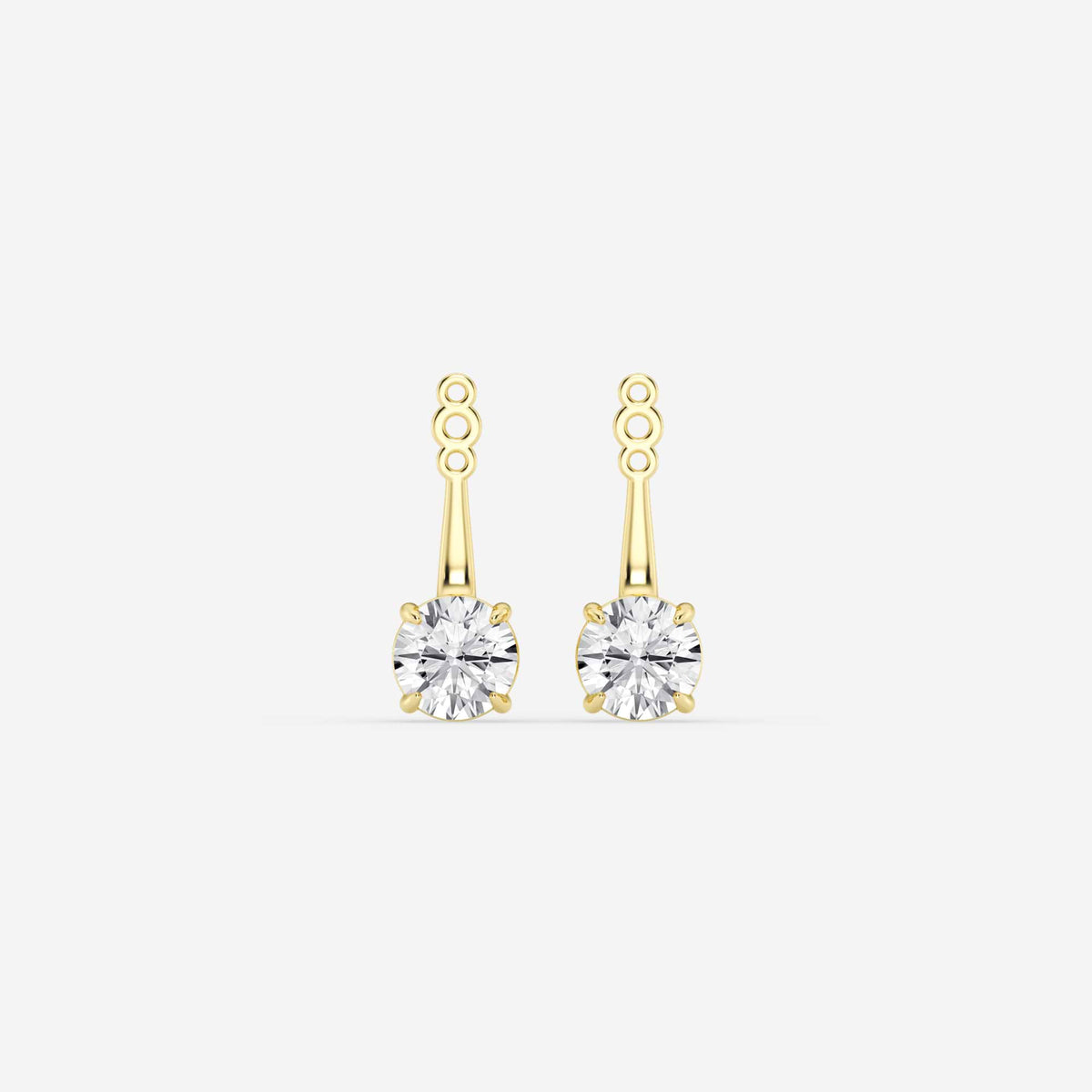 Hängende Ohrstecker-Jackets mit Diamanten im Rundschliff | GBK029