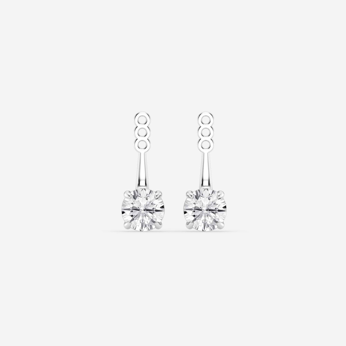 Hängende Ohrstecker-Jackets mit Diamanten im Rundschliff | GBK029