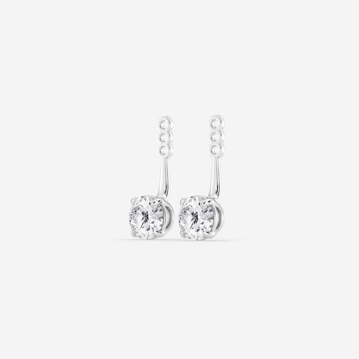 Hängende Ohrstecker-Jackets mit Diamanten im Rundschliff | GBK029