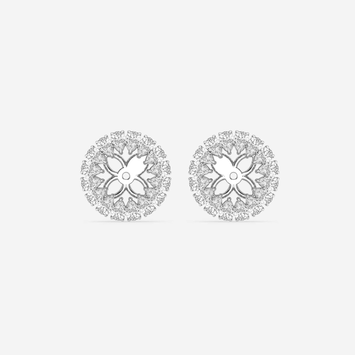 Halo-Ohrstecker-Jackets mit Diamanten im Tropfenschliff | GBK030