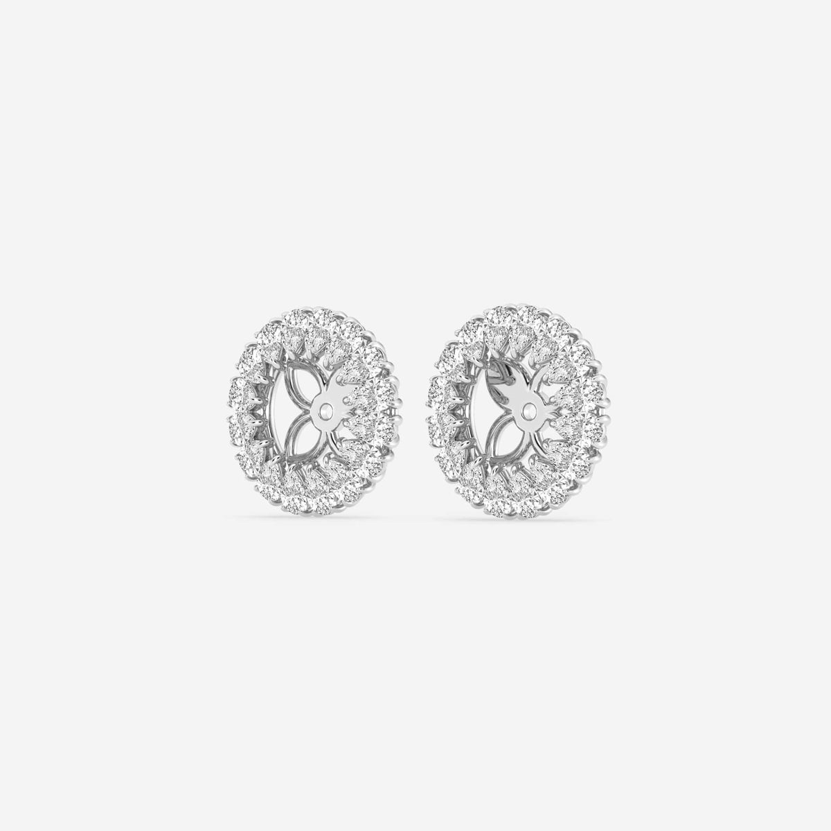 Halo-Ohrstecker-Jackets mit Diamanten im Tropfenschliff | GBK030