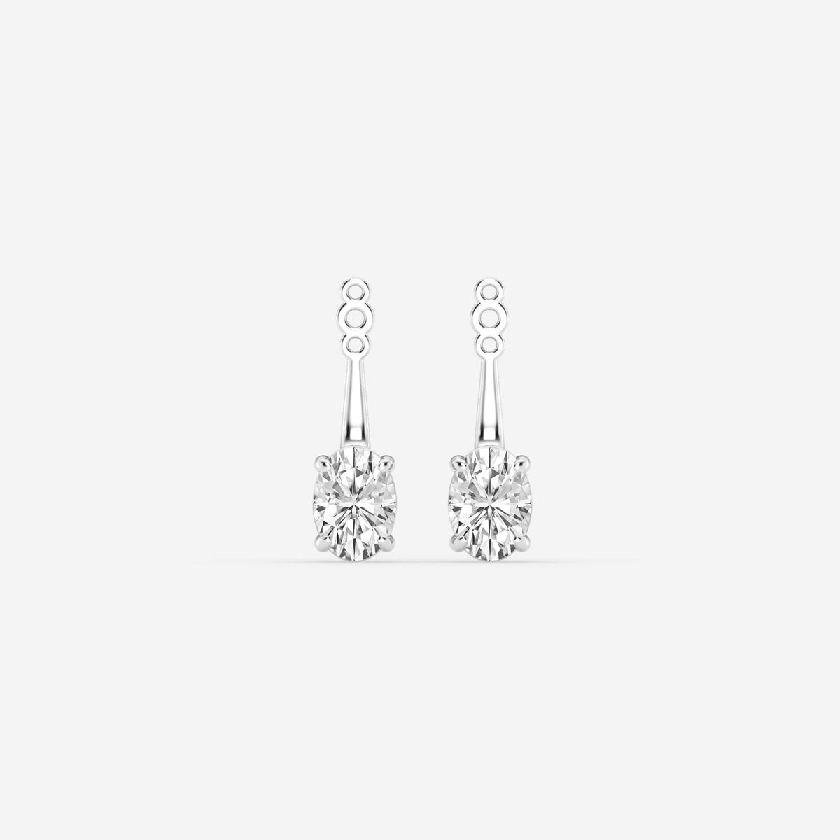 Hängende Ohrstecker-Jackets mit Diamanten im Smaragd- und Ovalschliff | GBK032