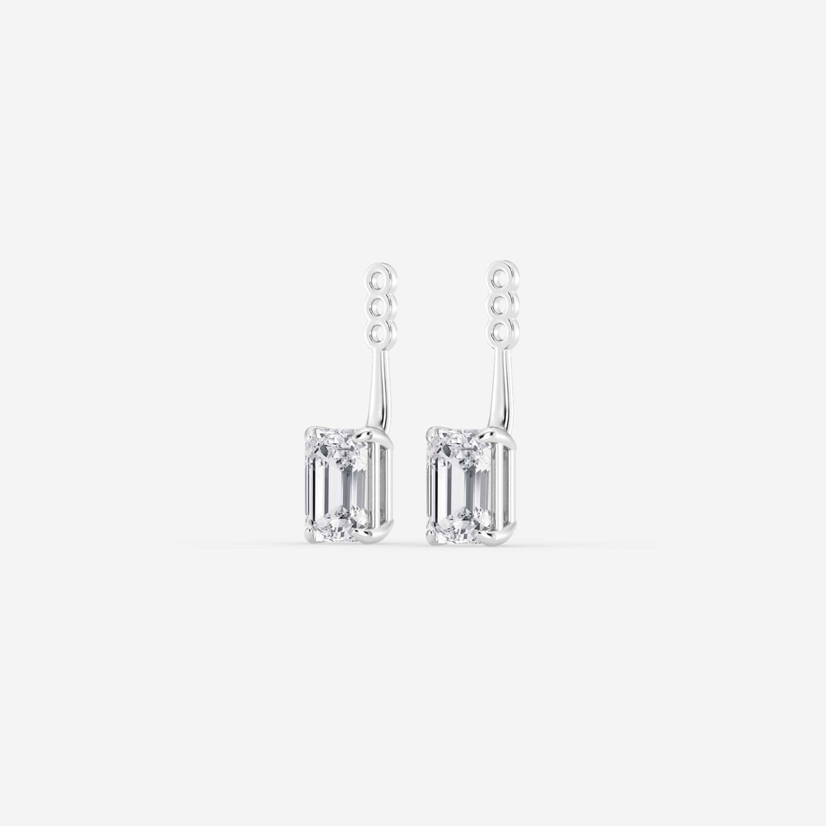 Hängende Ohrstecker-Jackets mit Diamanten im Smaragd- und Ovalschliff | GBK032