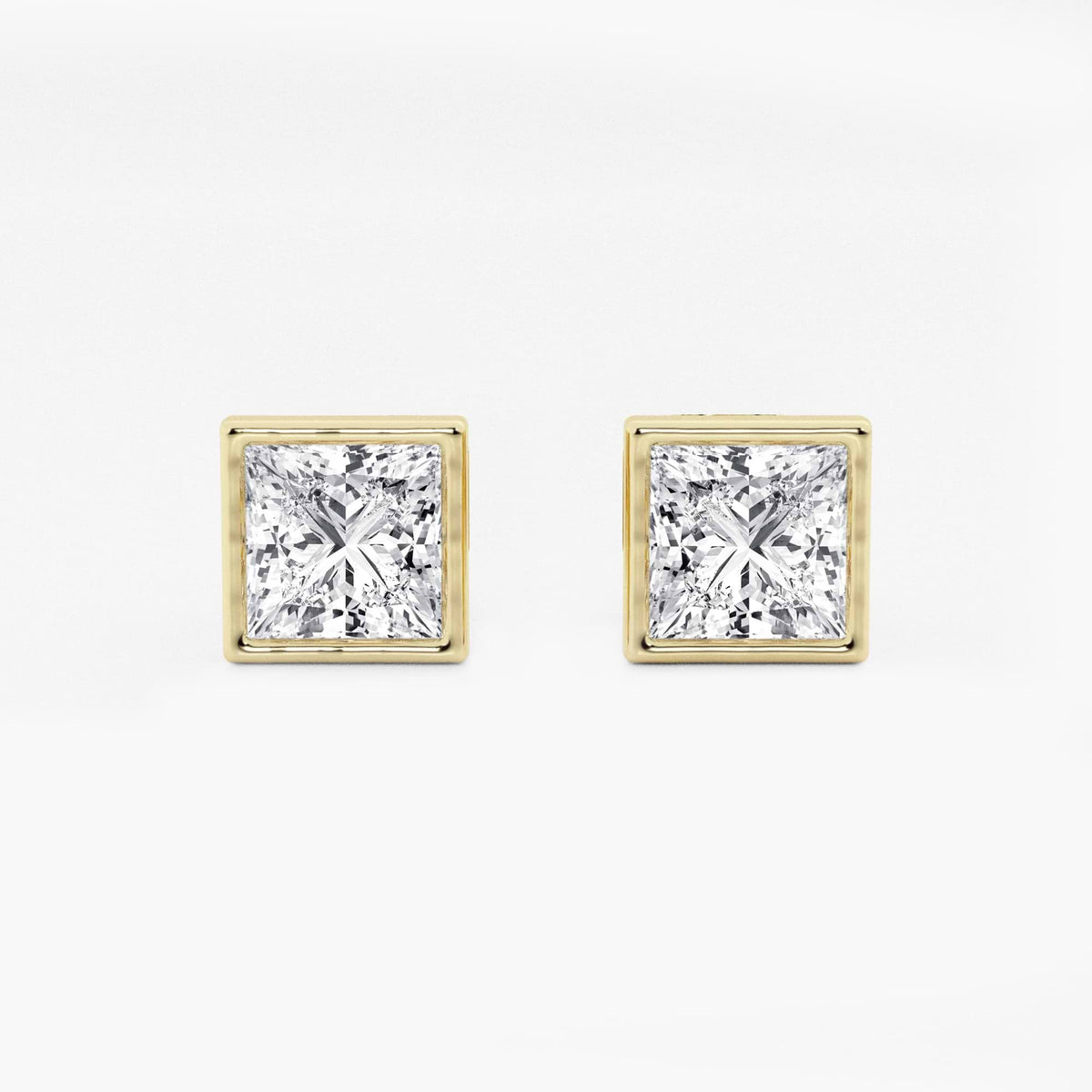 MET Bezel Set Solitaire Laboratuvar Pırlanta Küpe - image 167