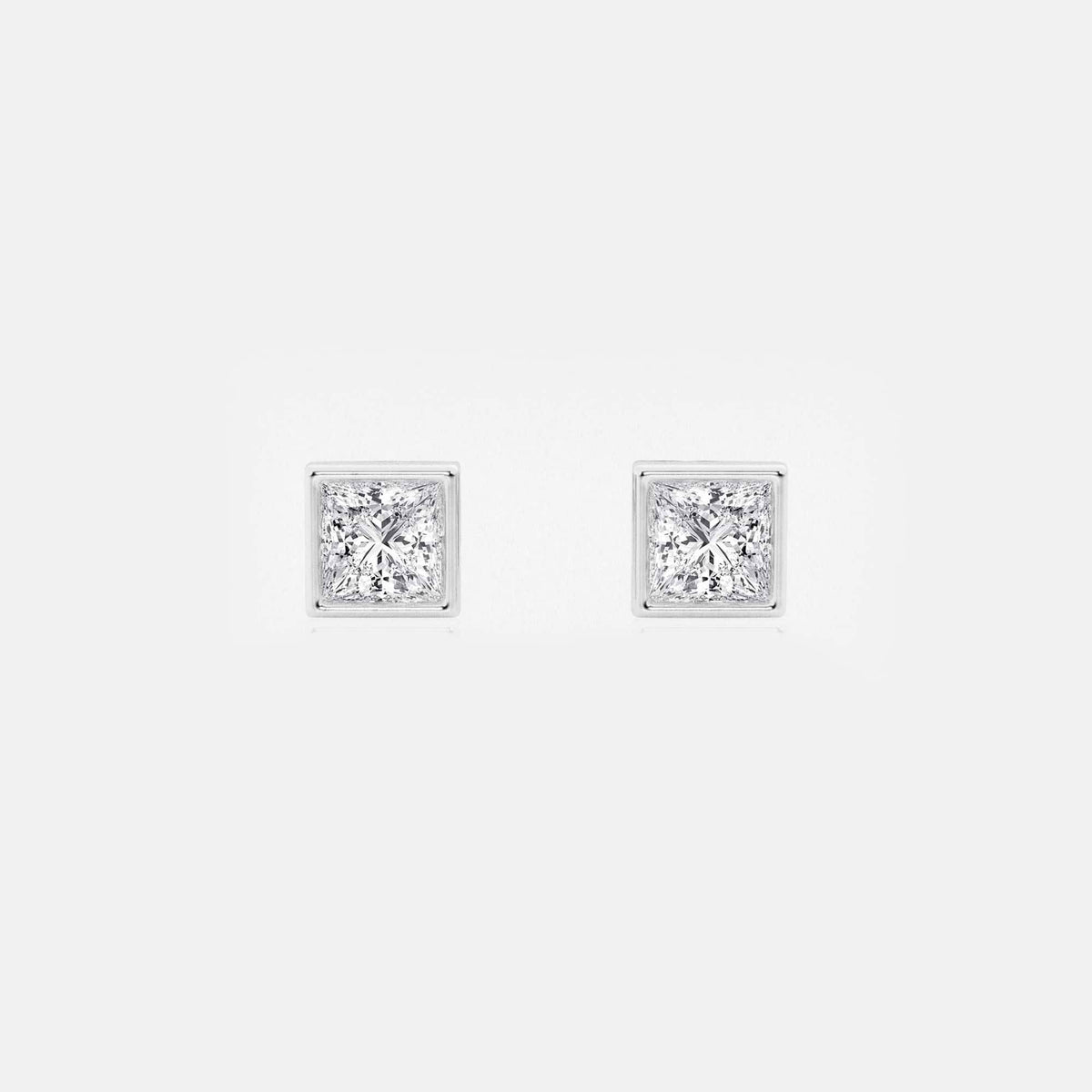 MET Bezel Set Solitaire Laboratuvar Pırlanta Küpe - image 169