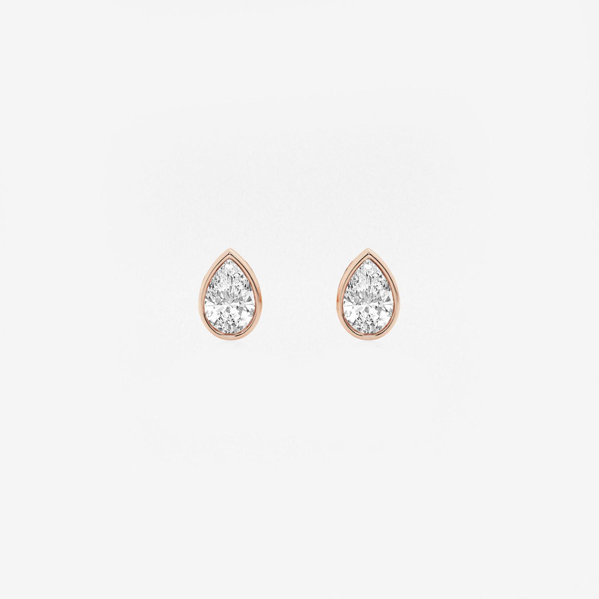 MET Bezel Set Solitaire Laboratuvar Pırlanta Küpe - image 13