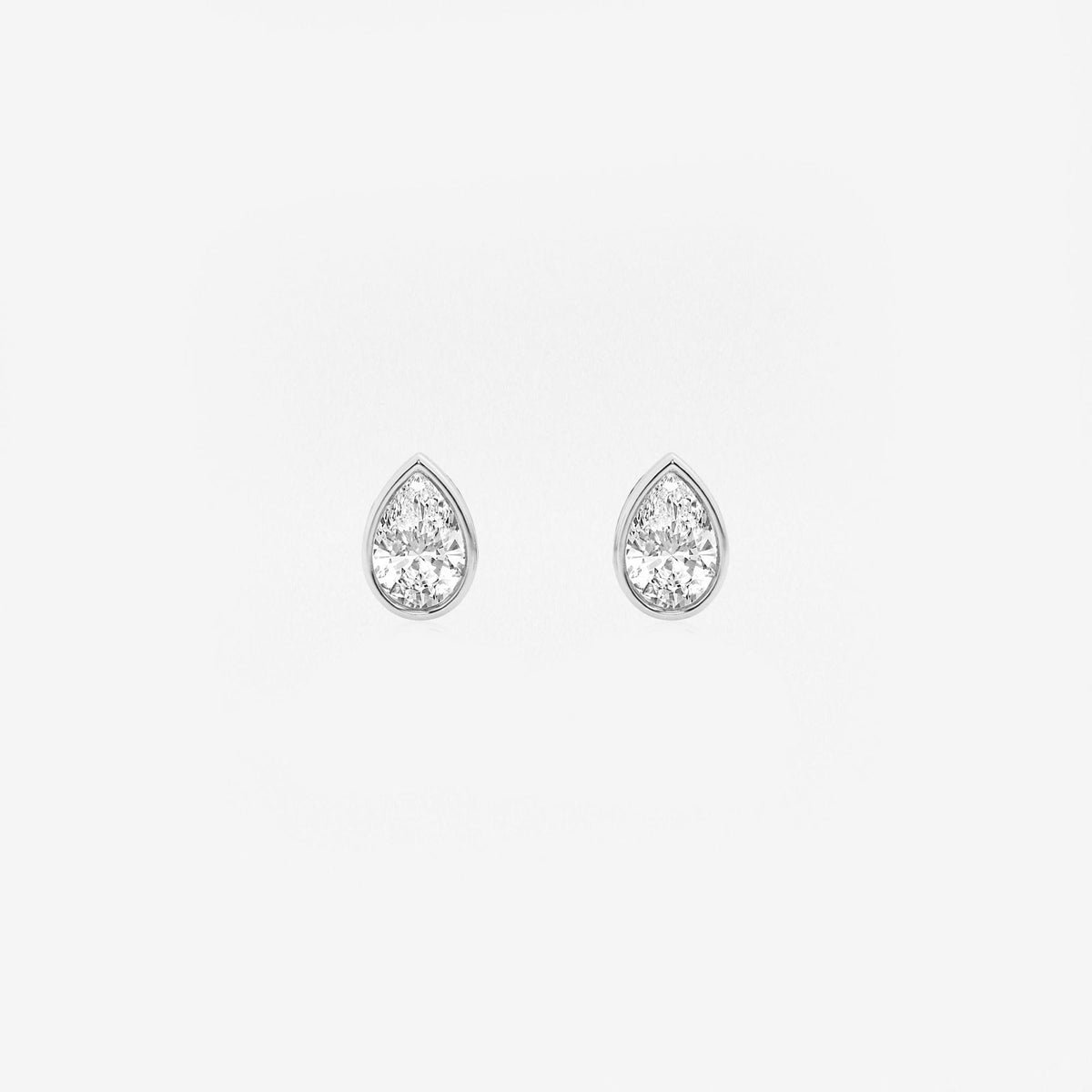 MET Bezel Set Solitaire Laboratuvar Pırlanta Küpe - image 15