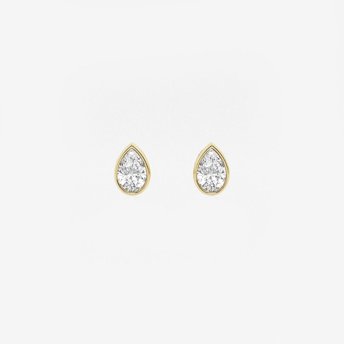 MET Bezel Set Solitaire Laboratuvar Pırlanta Küpe - image 17