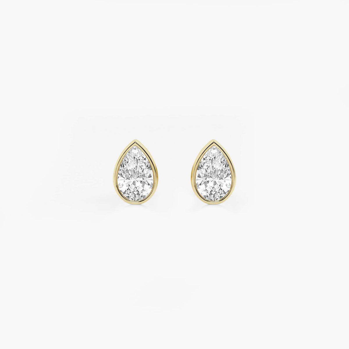 MET Bezel Set Solitaire Laboratuvar Pırlanta Küpe - image 21