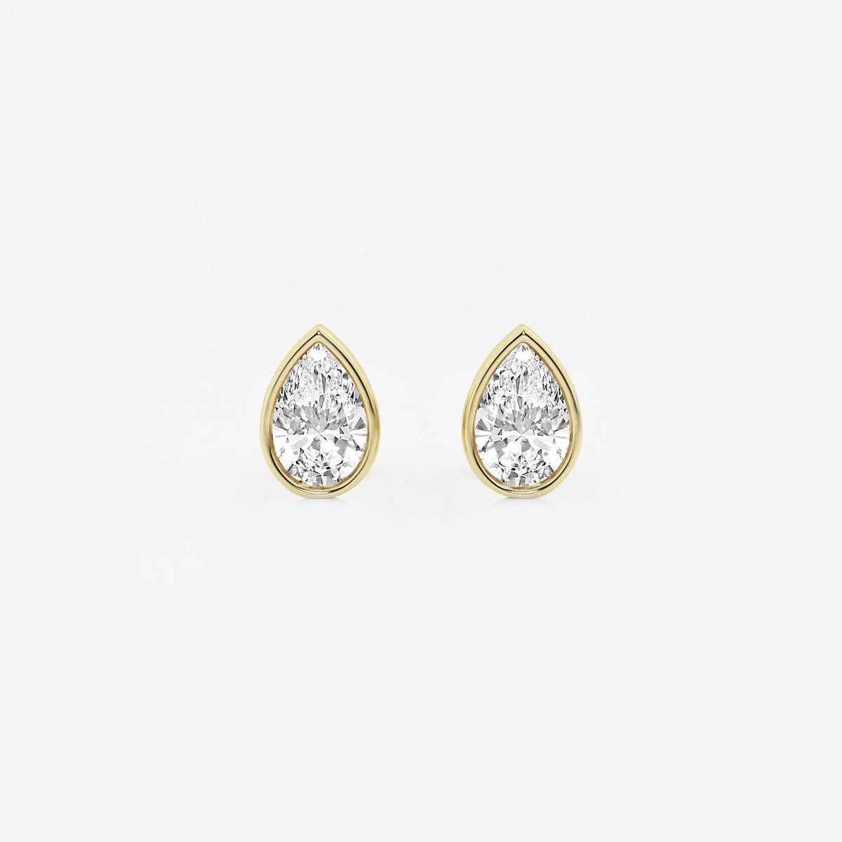 MET Bezel Set Solitaire Laboratuvar Pırlanta Küpe - image 29