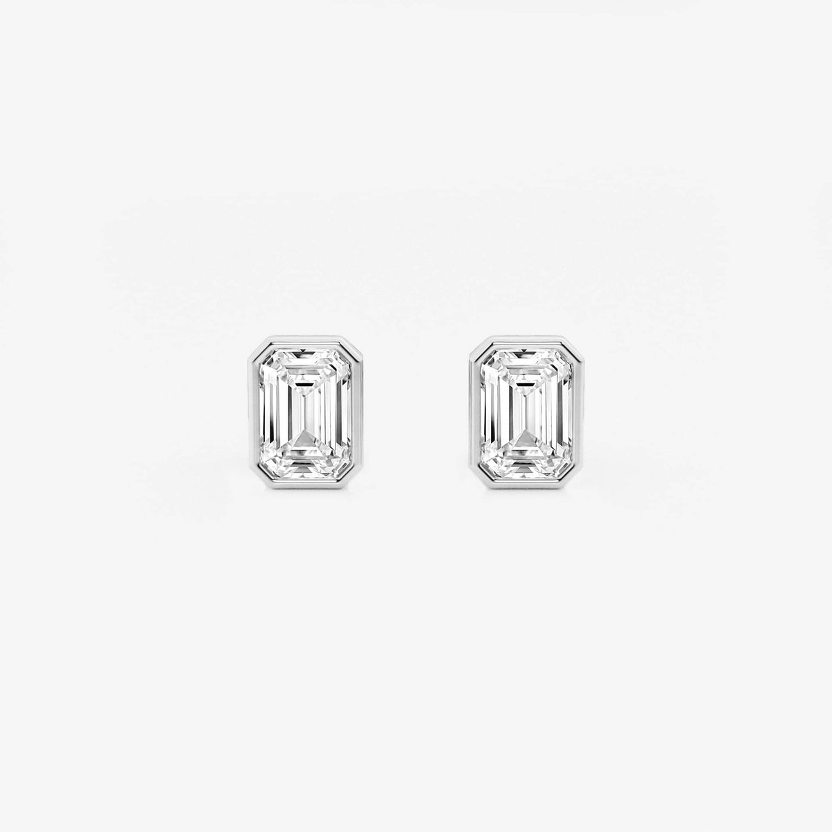 MET Bezel Set Solitaire Laboratuvar Pırlanta Küpe - image 15