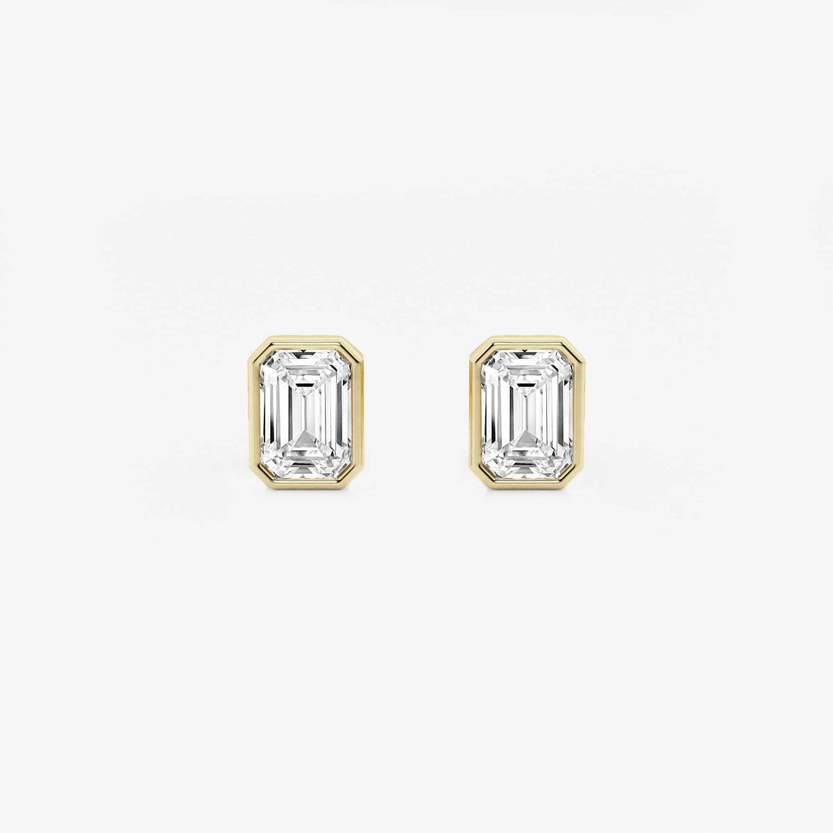 MET Bezel Set Solitaire Laboratuvar Pırlanta Küpe - image 17