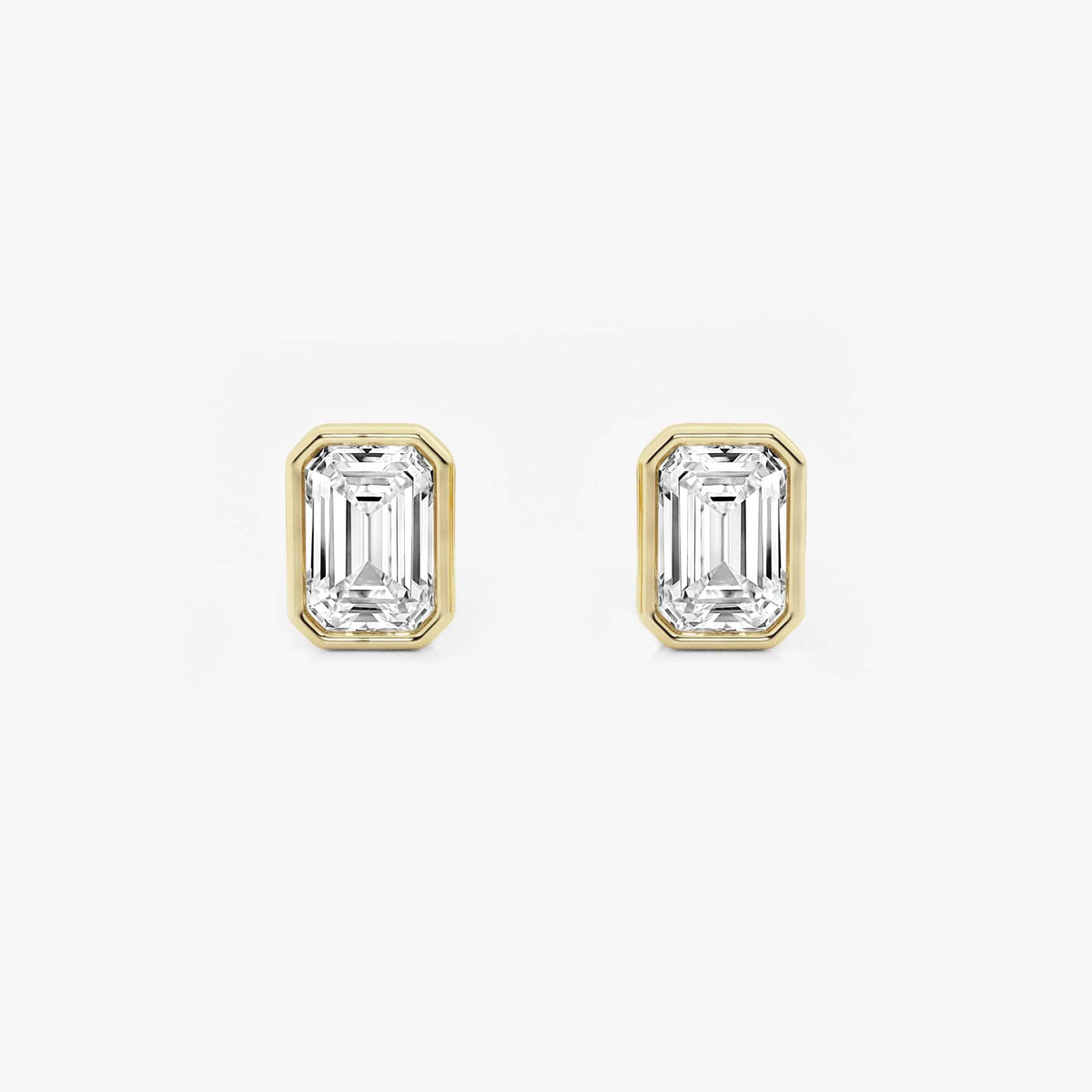 MET Bezel Set Solitaire Laboratuvar Pırlanta Küpe - image 21