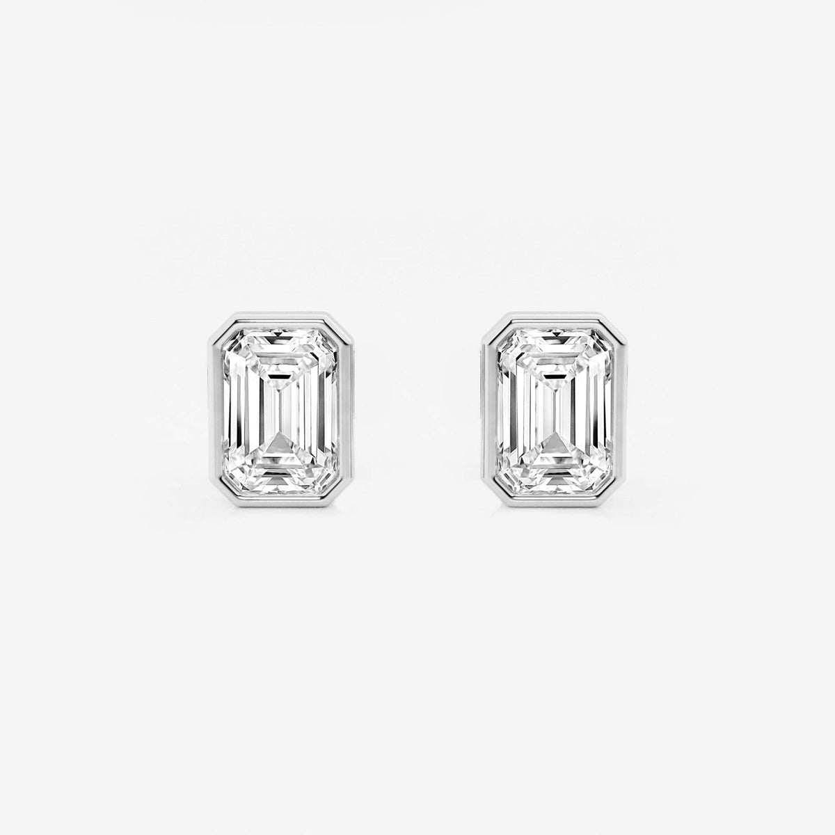 MET Bezel Set Solitaire Laboratuvar Pırlanta Küpe - image 27