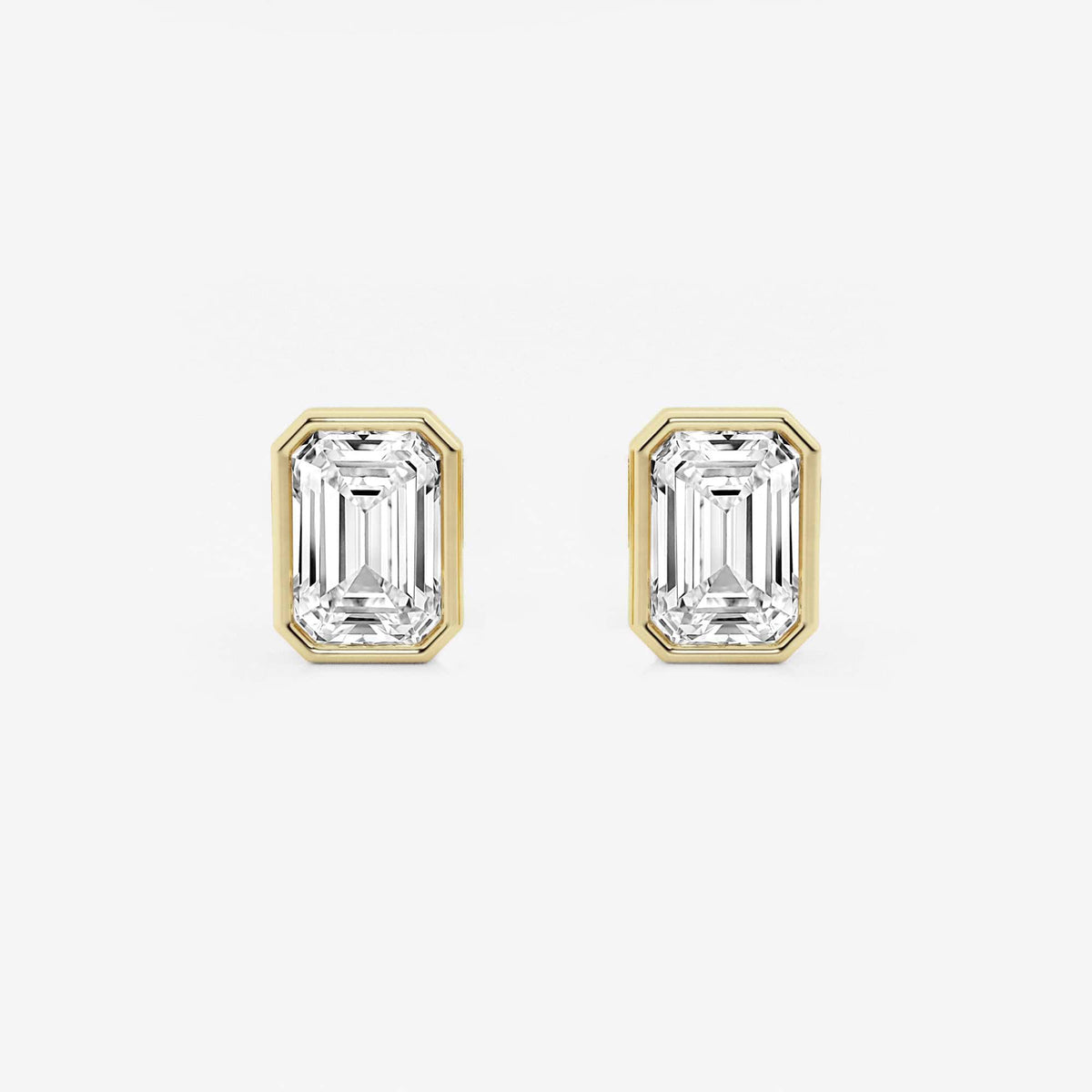 MET Bezel Set Solitaire Laboratuvar Pırlanta Küpe - image 29