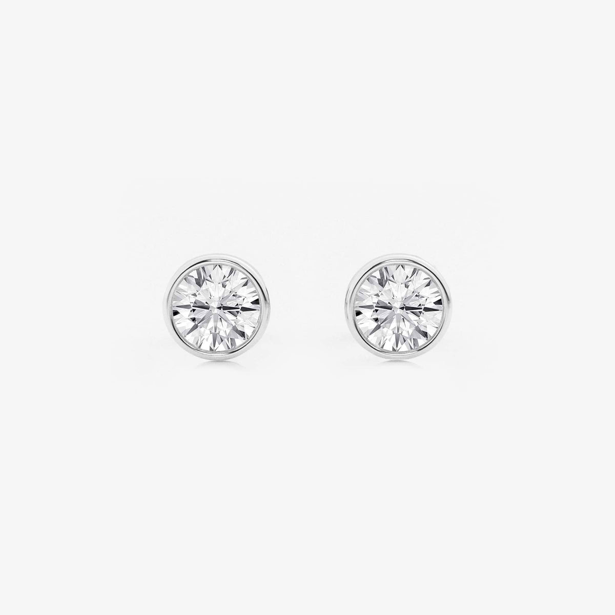 MET Bezel Set Solitaire Laboratuvar Pırlanta Küpe - image 21