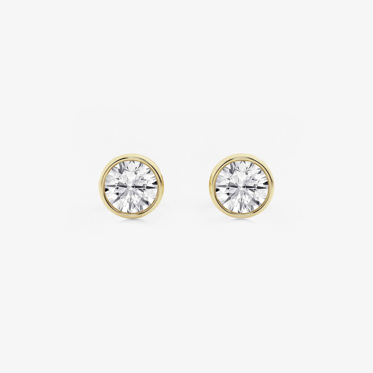 MET Bezel Set Solitaire Laboratuvar Pırlanta Küpe - image 23