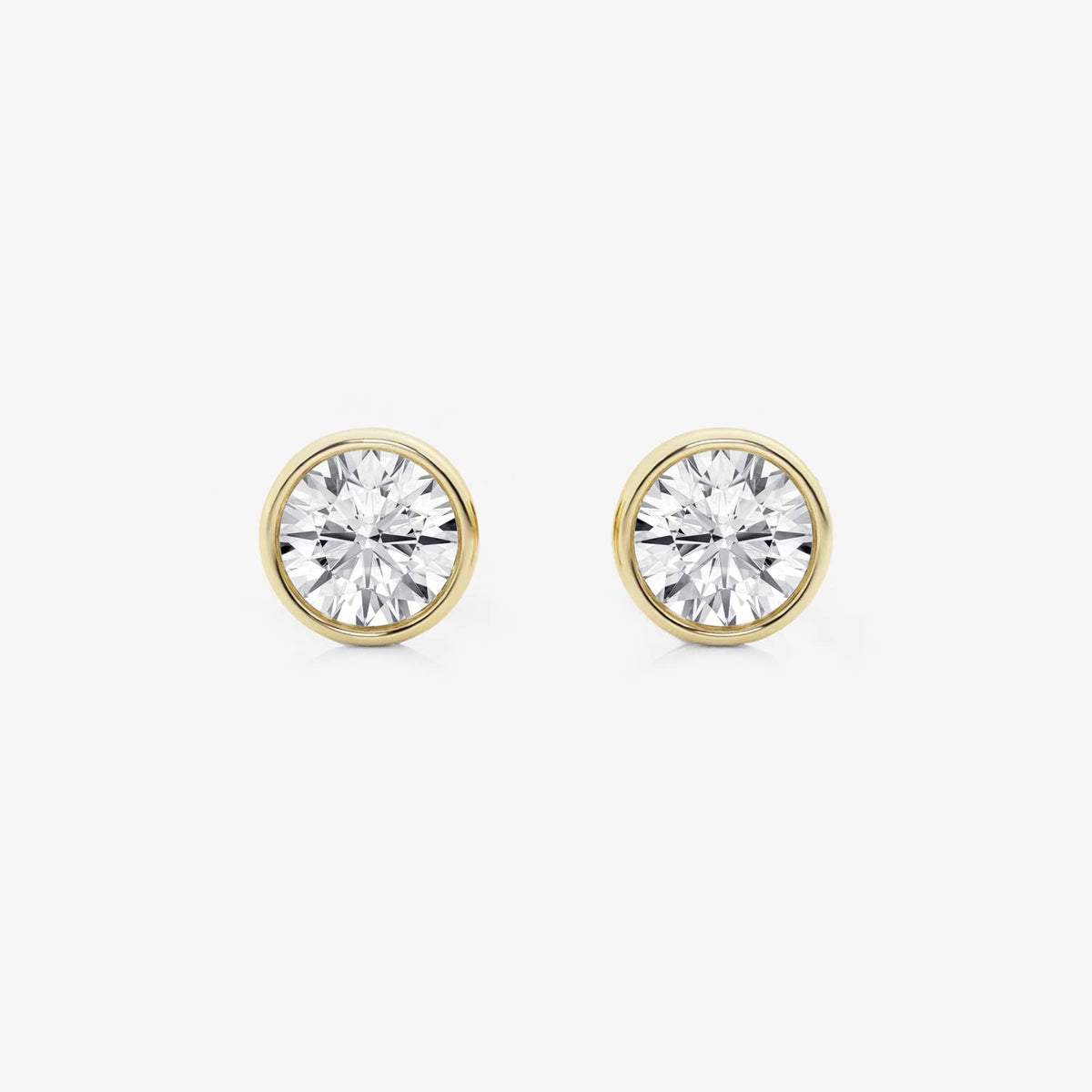 MET Bezel Set Solitaire Laboratuvar Pırlanta Küpe - image 27