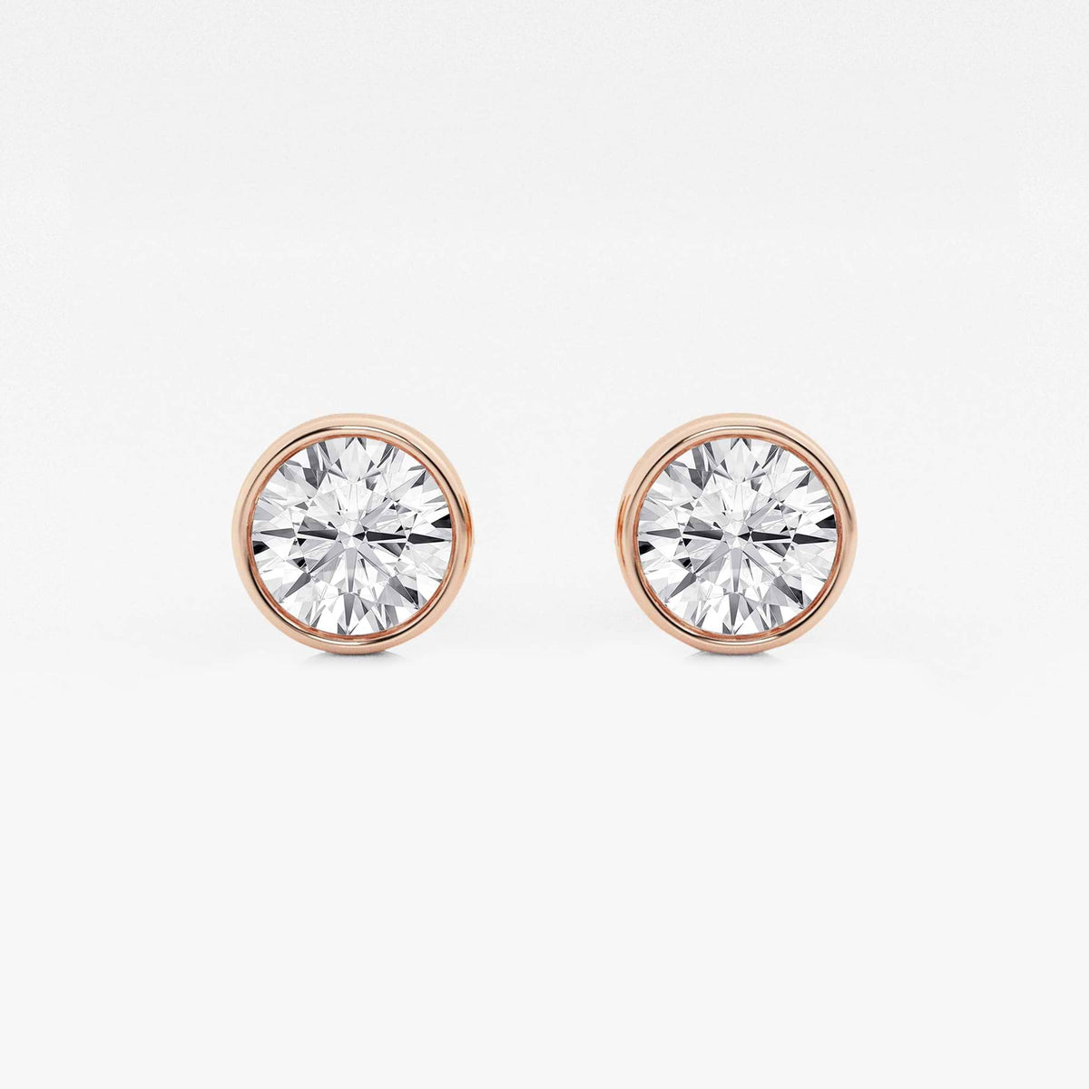 MET Bezel Set Solitaire Laboratuvar Pırlanta Küpe - image 31