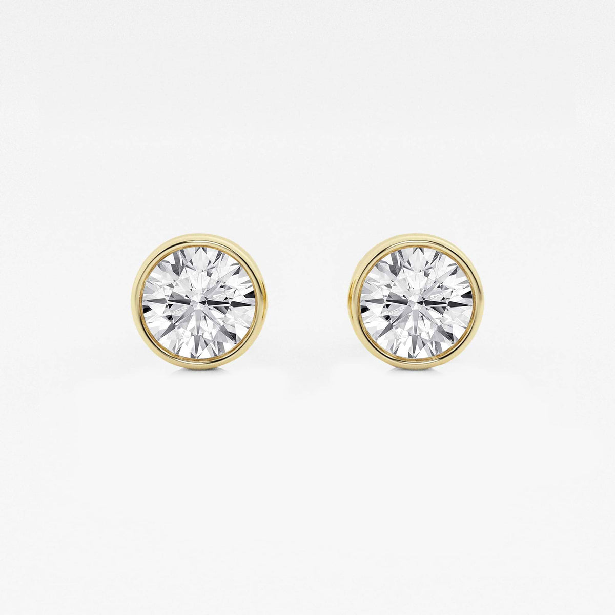 MET Bezel Set Solitaire Laboratuvar Pırlanta Küpe - image 35