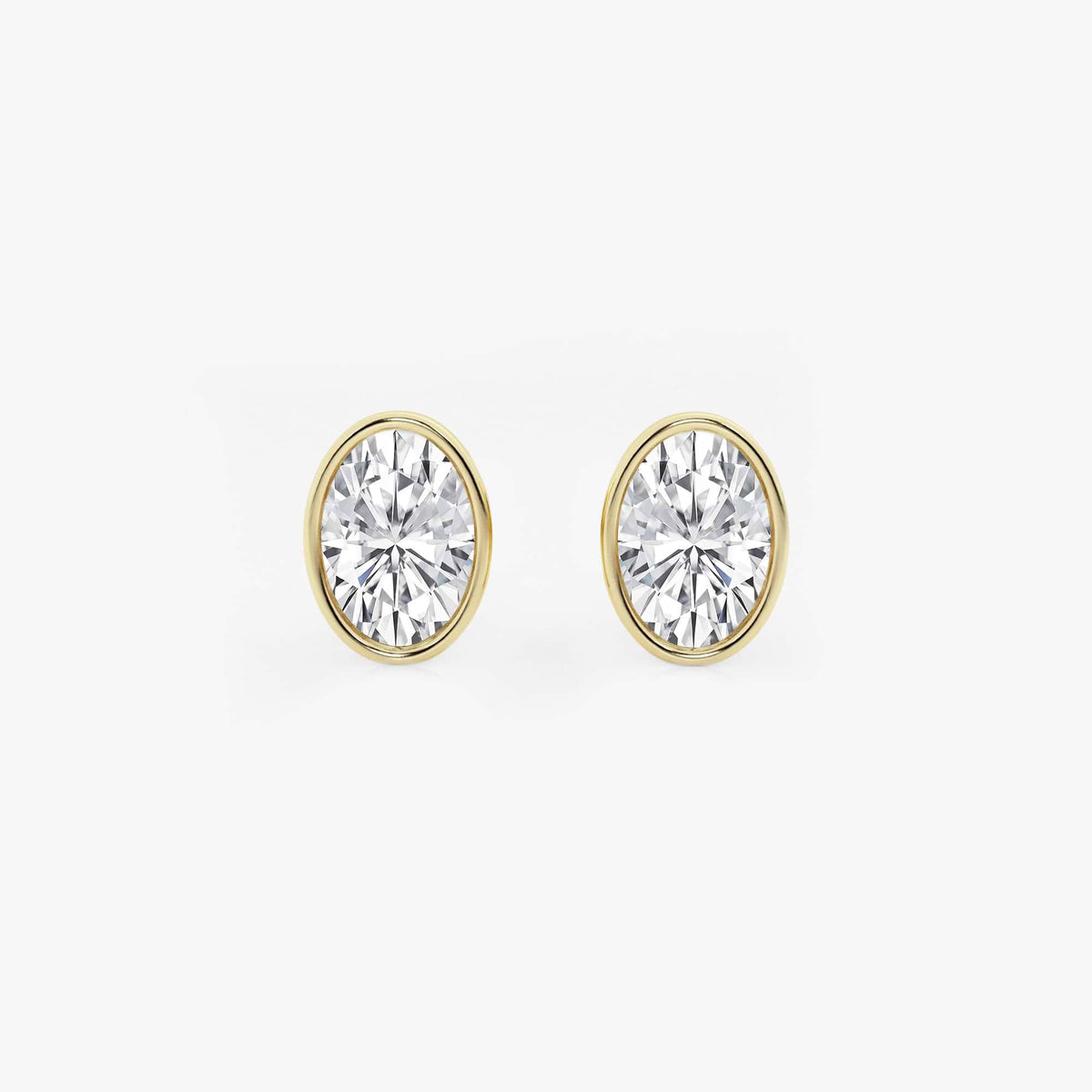 MET Bezel Set Solitaire Laboratuvar Pırlanta Küpe - image 39