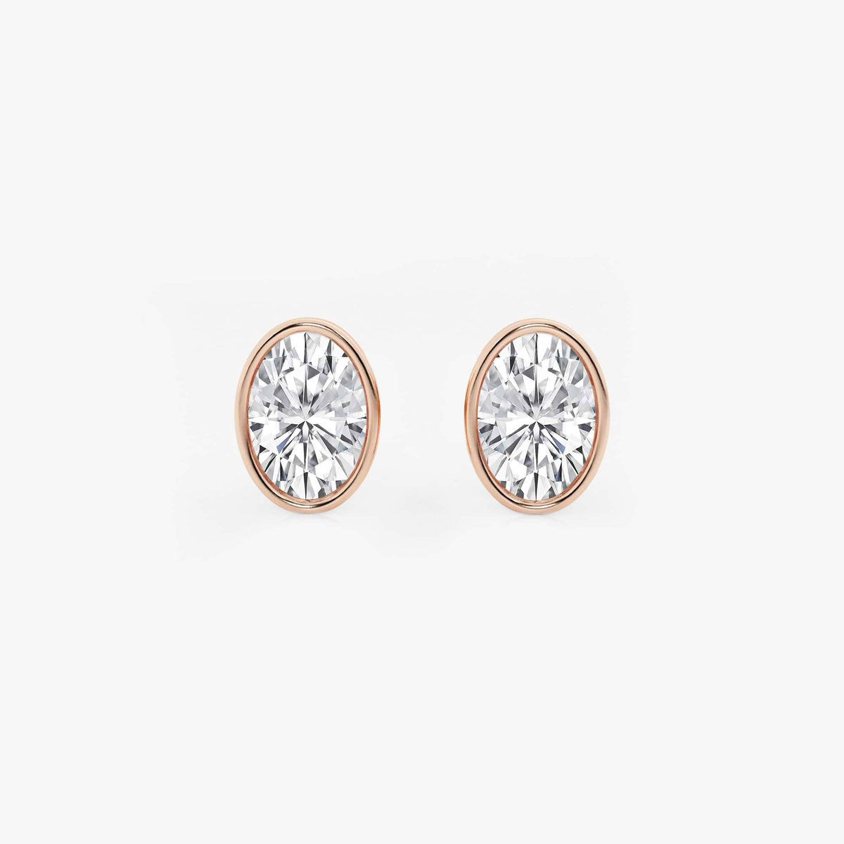 MET Bezel Set Solitaire Laboratuvar Pırlanta Küpe - image 41