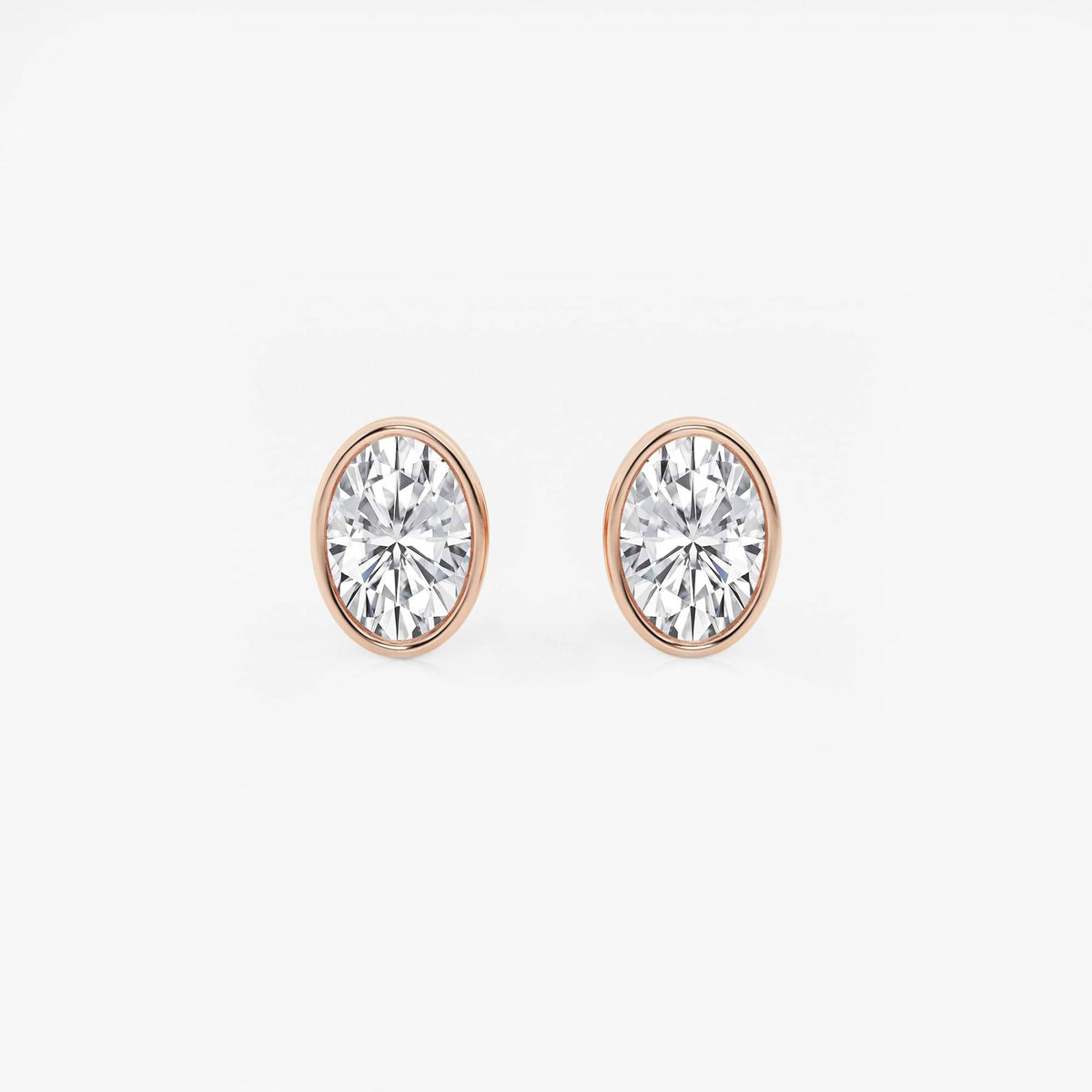 MET Bezel Set Solitaire Laboratuvar Pırlanta Küpe - image 43