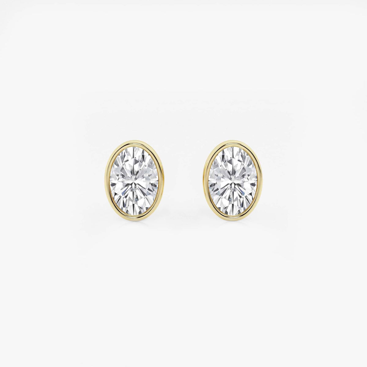 MET Bezel Set Solitaire Laboratuvar Pırlanta Küpe - image 47