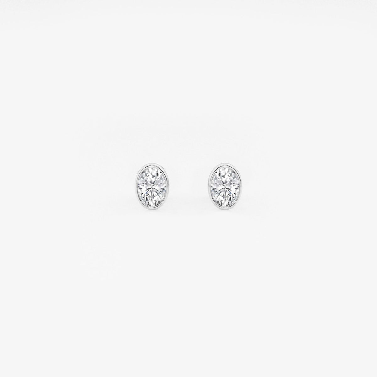 MET Bezel Set Solitaire Laboratuvar Pırlanta Küpe - image 51