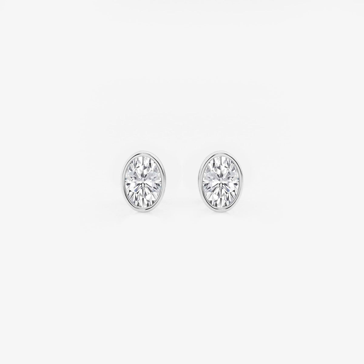 MET Bezel Set Solitaire Laboratuvar Pırlanta Küpe - image 55