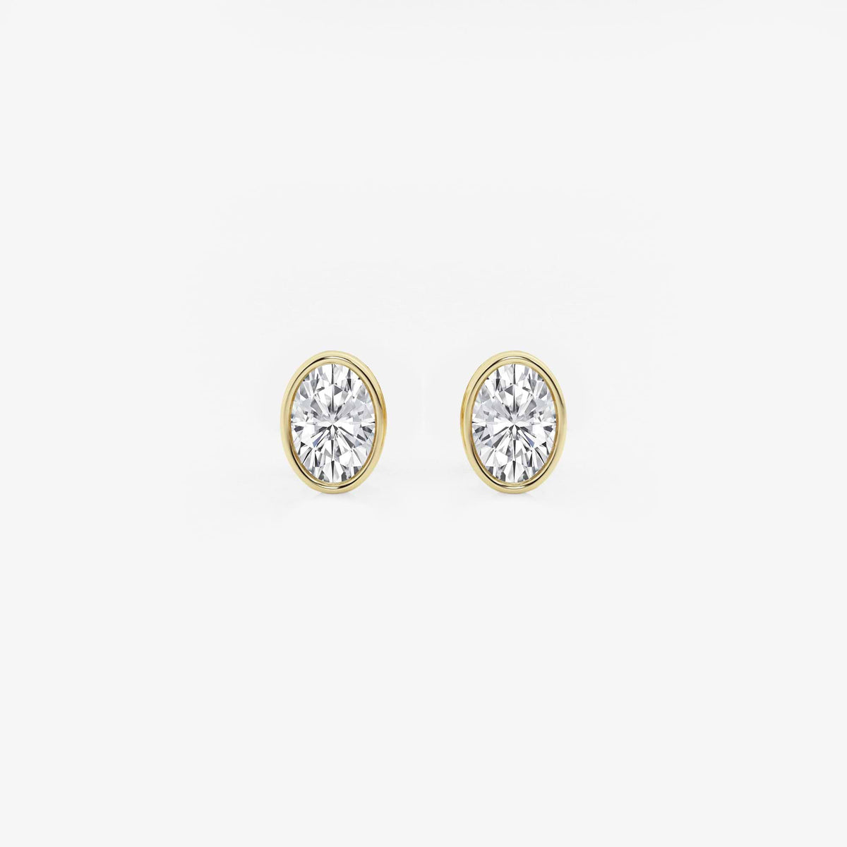 MET Bezel Set Solitaire Laboratuvar Pırlanta Küpe - image 57