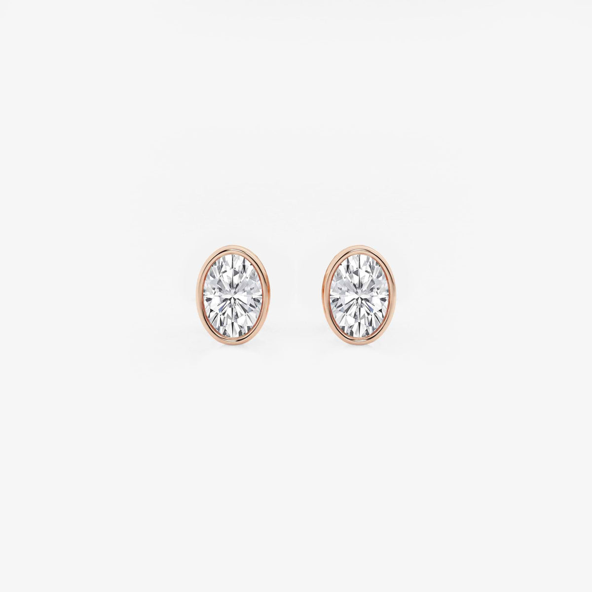 MET Bezel Set Solitaire Laboratuvar Pırlanta Küpe - image 59