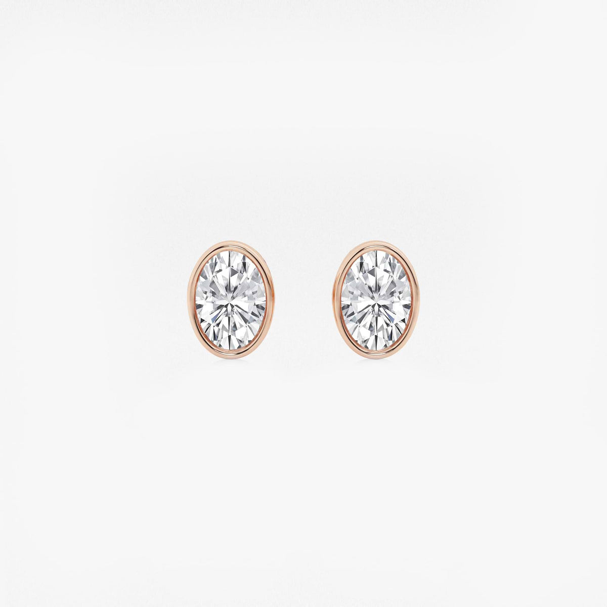 MET Bezel Set Solitaire Laboratuvar Pırlanta Küpe - image 61