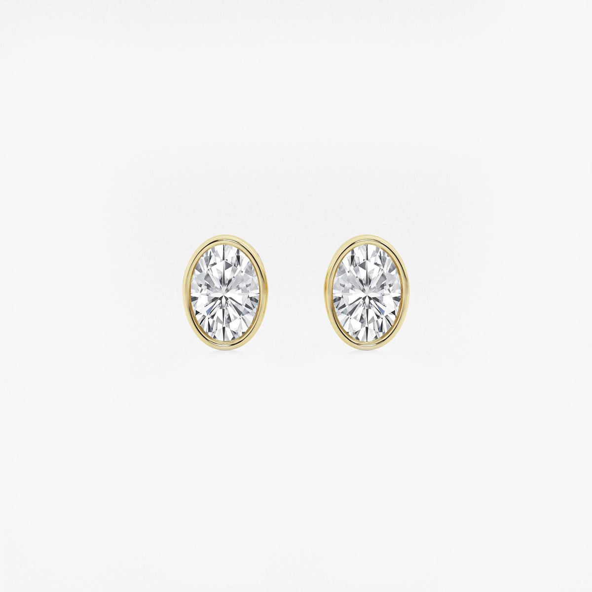 MET Bezel Set Solitaire Laboratuvar Pırlanta Küpe - image 65