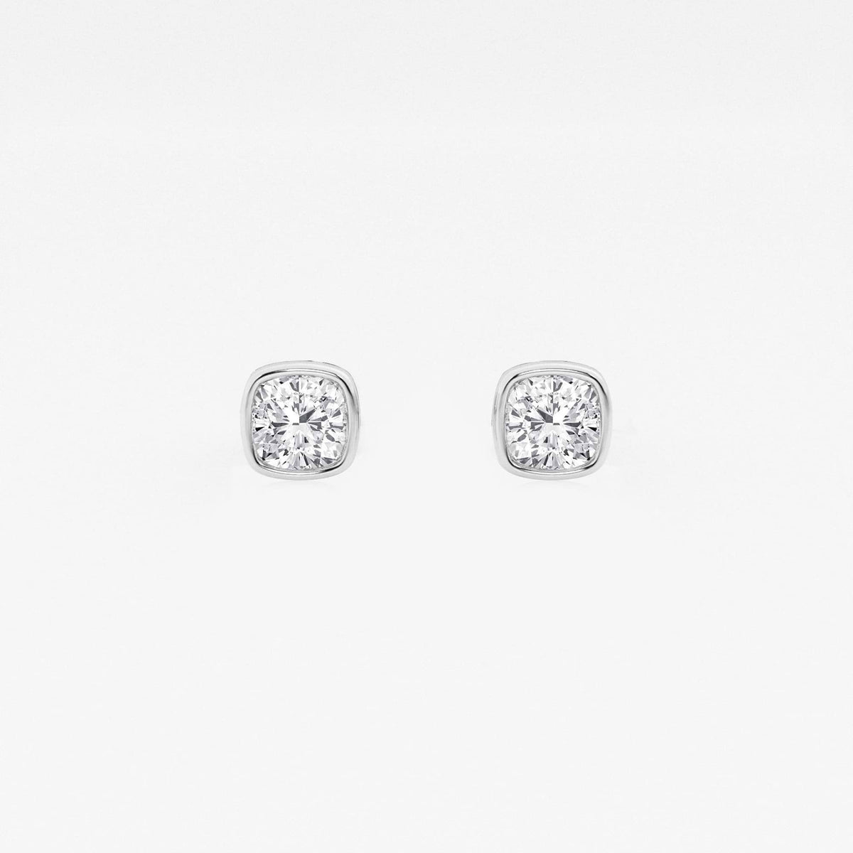 MET Bezel Set Solitaire Laboratuvar Pırlanta Küpe - image 73