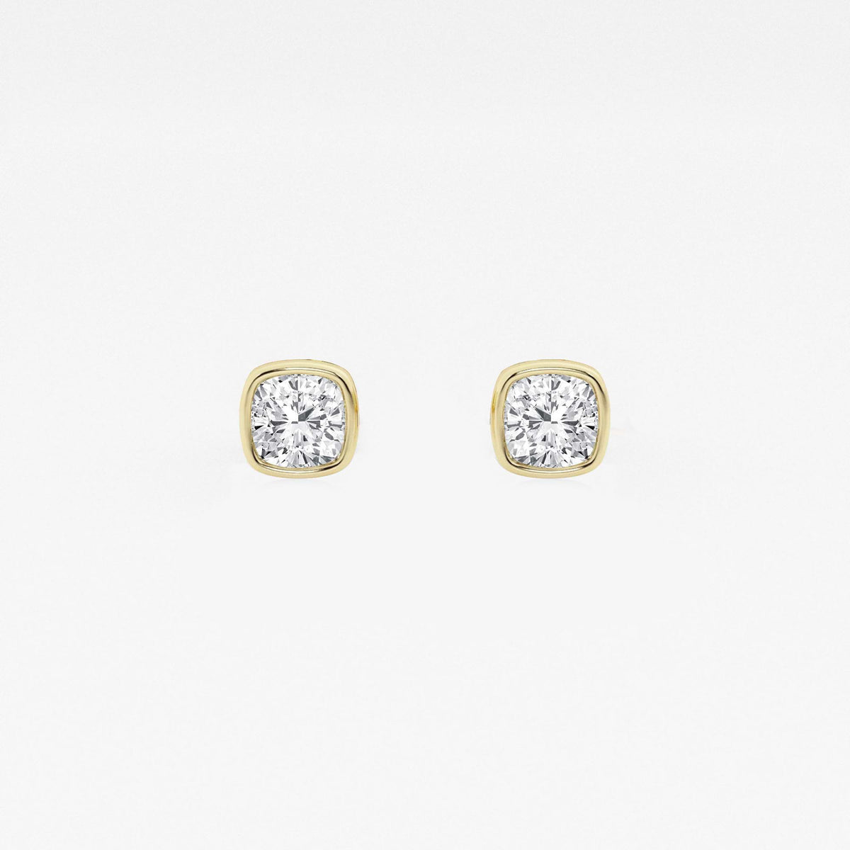 MET Bezel Set Solitaire Laboratuvar Pırlanta Küpe - image 75