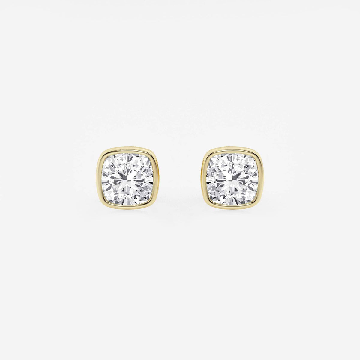 MET Bezel Set Solitaire Laboratuvar Pırlanta Küpe - image 83
