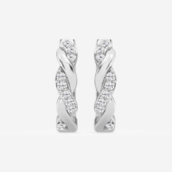 MET Brincos de argola pequenos com diamantes - imagem 1