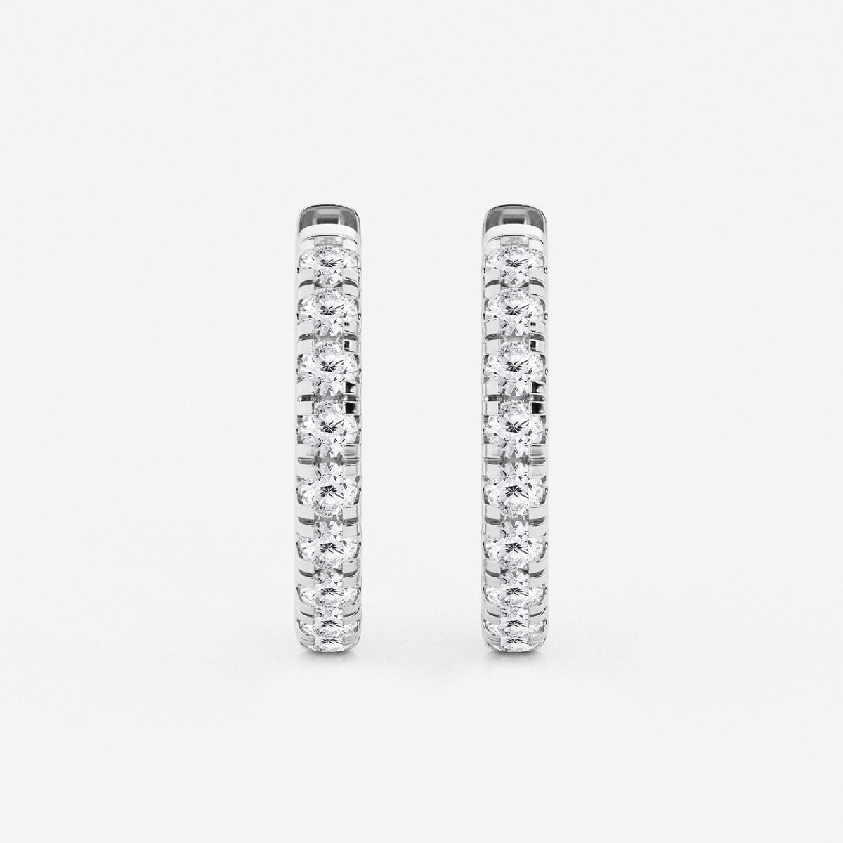 MET French Pavé Pırlanta Halka Küpe - image 7
